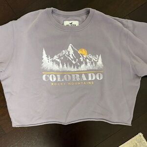 Hollister Lavender Colorado Graphic Sweatshirt